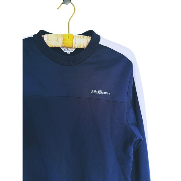 Ben Sherman Men’s Crewneck Pullover Sweatshirt Small Navy Blue Classic - Picture 3 of 7